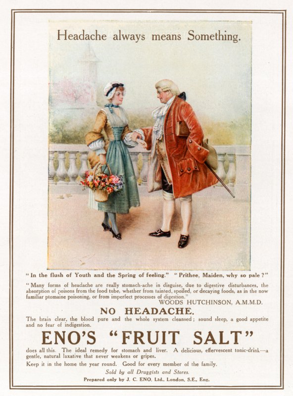 Enos Fruit Salt. Advertisement by English Photographer