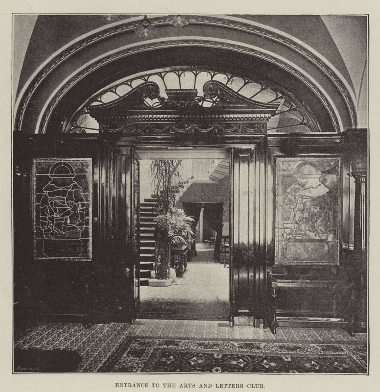 Entrance to the Arts and Letters Club by English Photographer