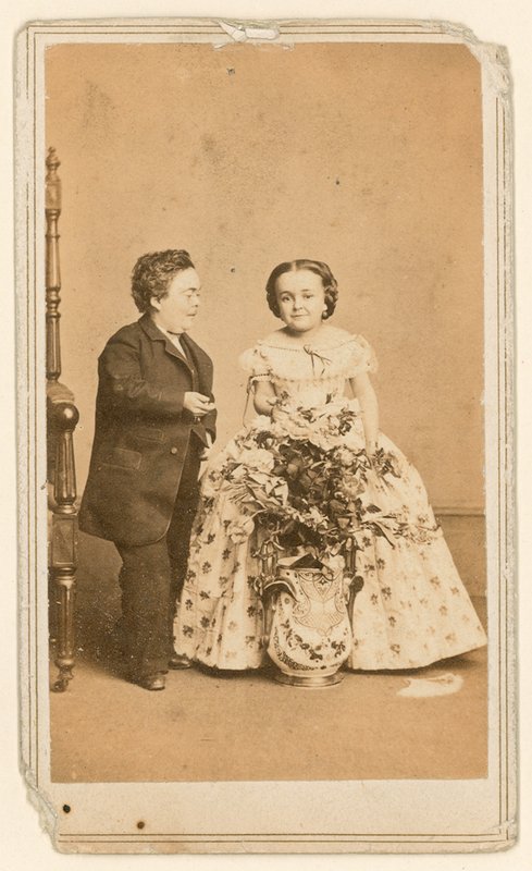 General Tom Thumb and His Wife by English Photographer