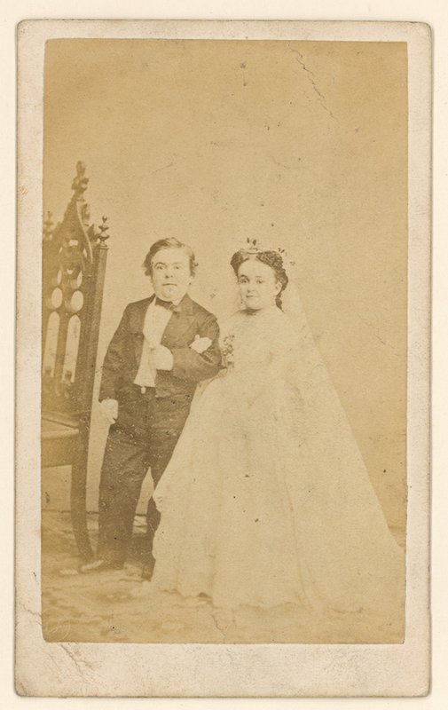 General Tom Thumb and His Wife by English Photographer