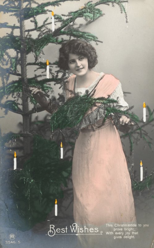 Girl and Christmas Tree by English Photographer