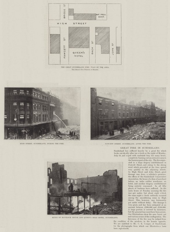 Great Fire in Sunderland by English Photographer
