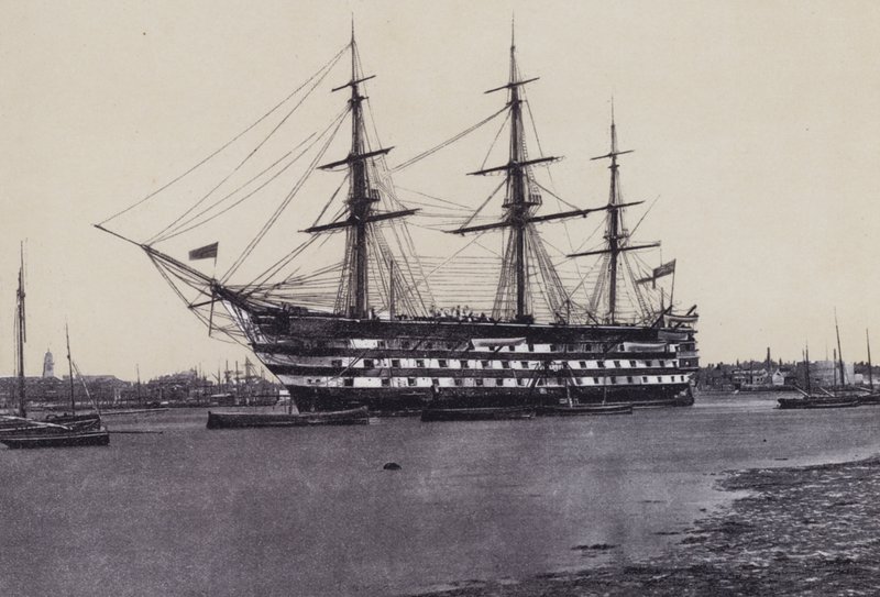 HMS St Vincent by English Photographer