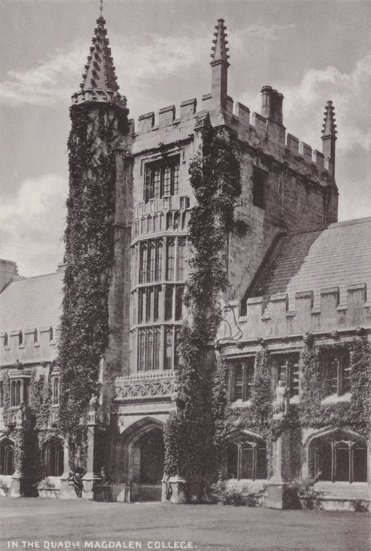 In the Quadrangle Magdalen College by English Photographer