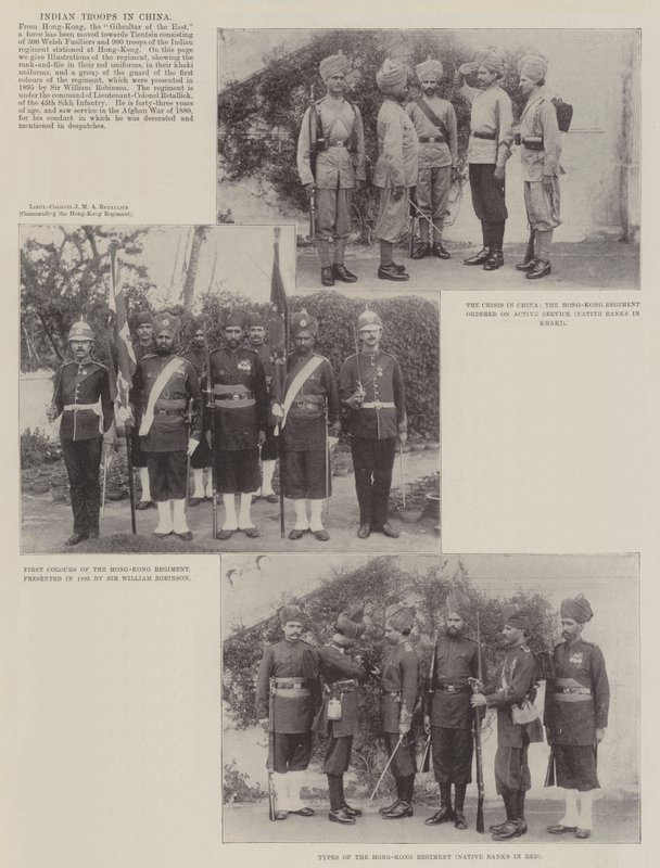 Indian Troops in China by English Photographer