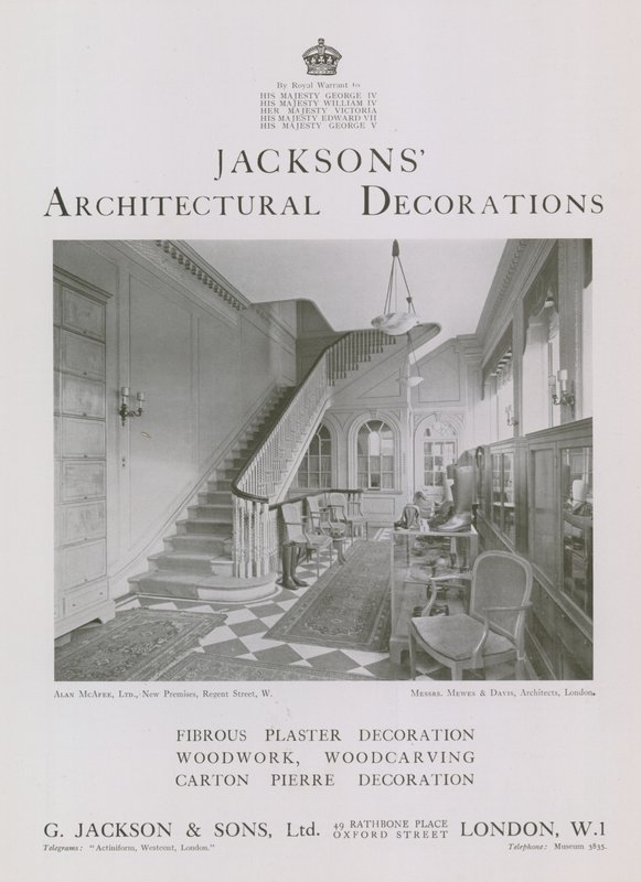 Jacksons Architectural Decorations by English Photographer