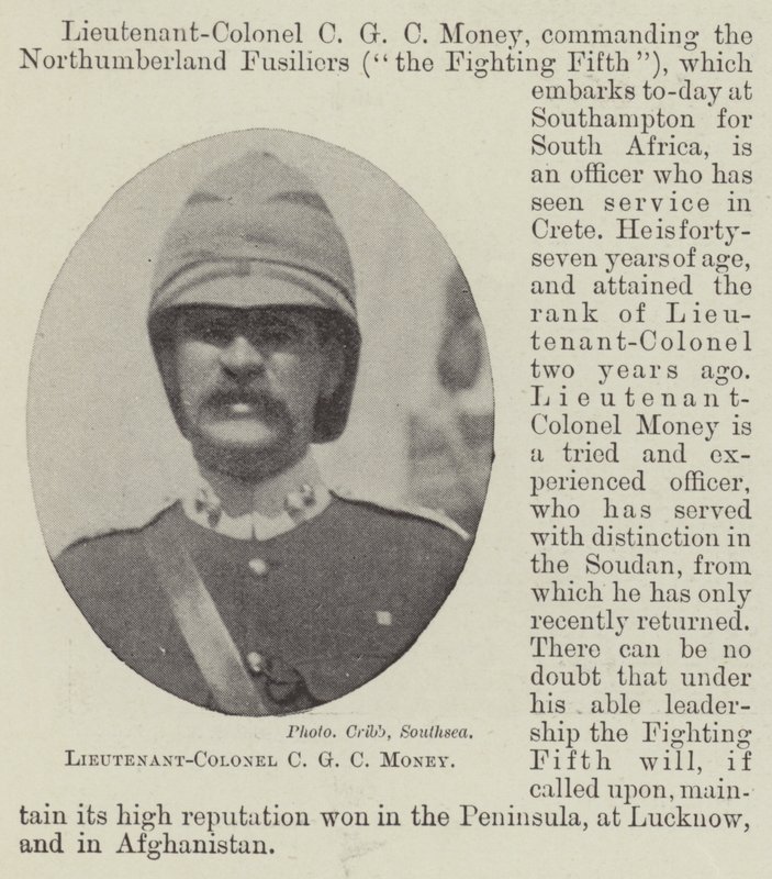 Lieutenant-Colonel C G C Money by English Photographer