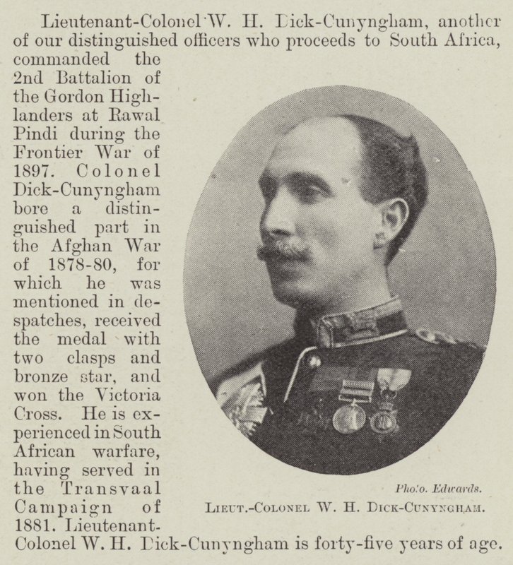 Lieutenant-Colonel W H Dick-Cunyngham by English Photographer