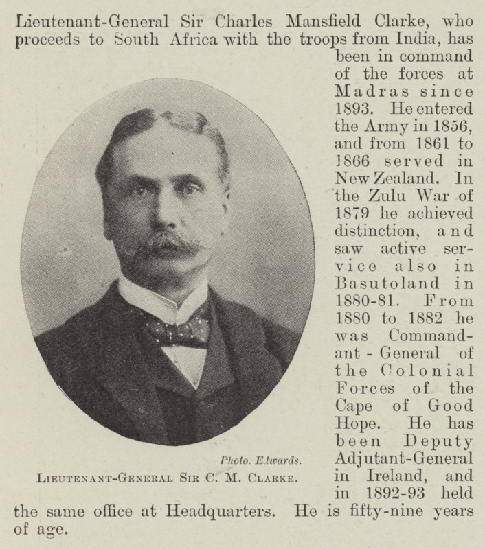 Lieutenant-General Sir C M Clarke by English Photographer