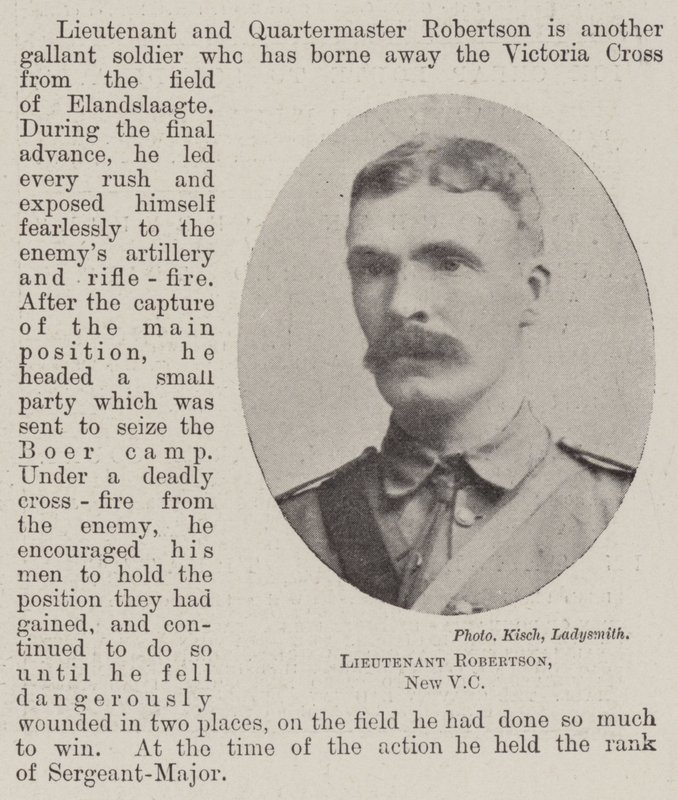 Lieutenant Robertson, New VC by English Photographer