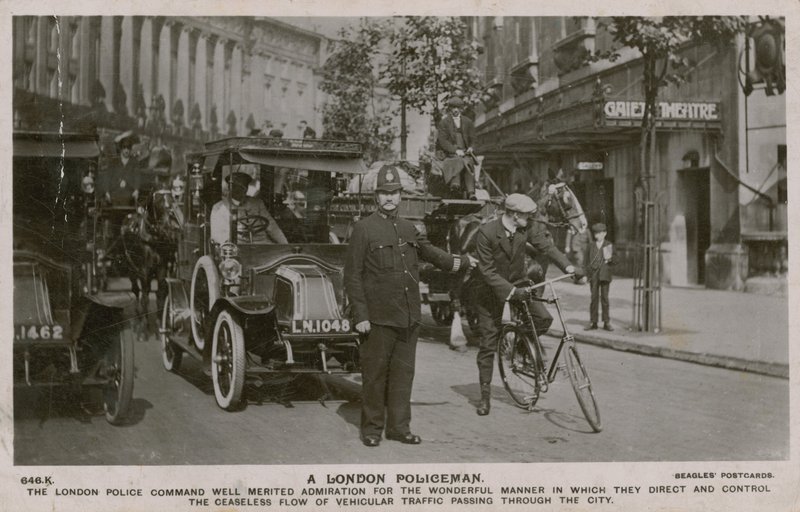 London Policeman. Postcard sent 4 July 1913. by English Photographer