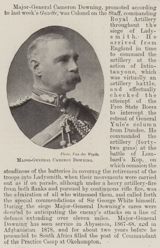 Major-General Cameron Downing by English Photographer