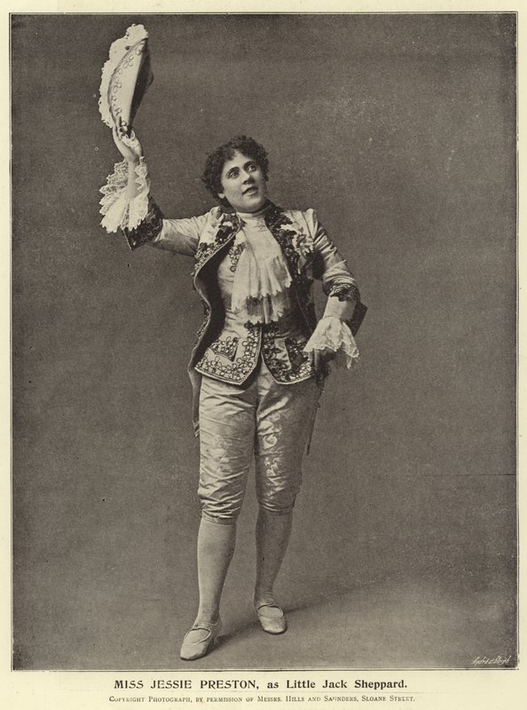 Miss Jessie Preston, as Little Jack Sheppard by English Photographer