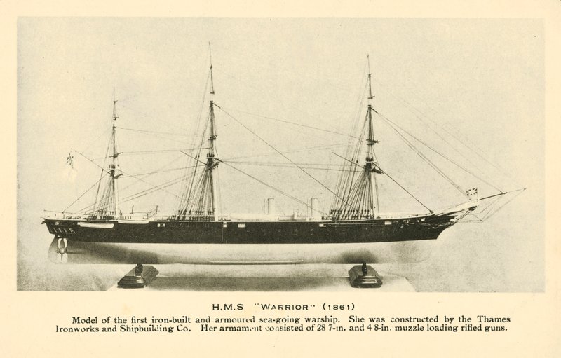 Model of HMS Warrior by English Photographer