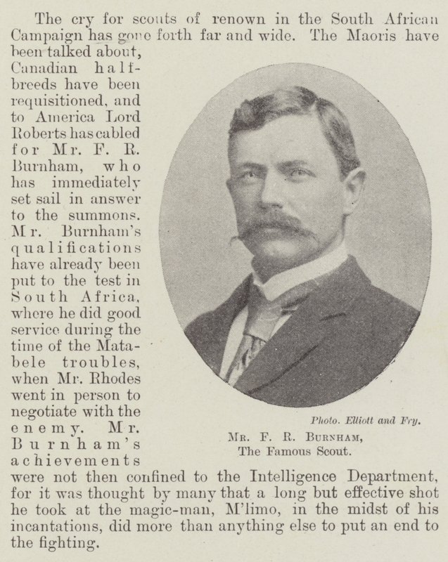 Mr F R Burnham, the Famous Scout by English Photographer