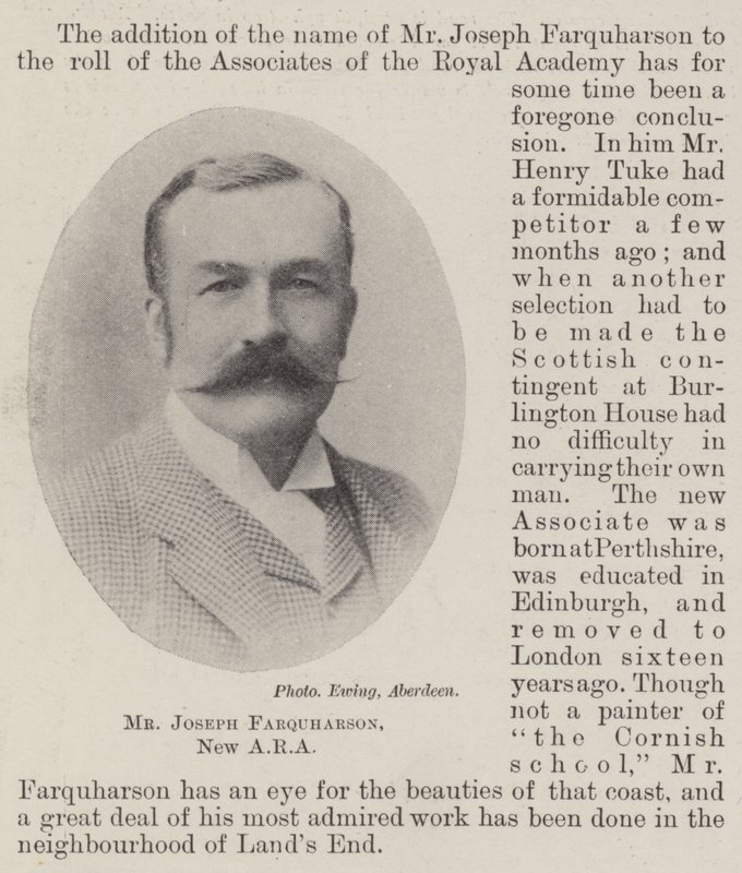 Mr Joseph Farquharson, New ARA by English Photographer