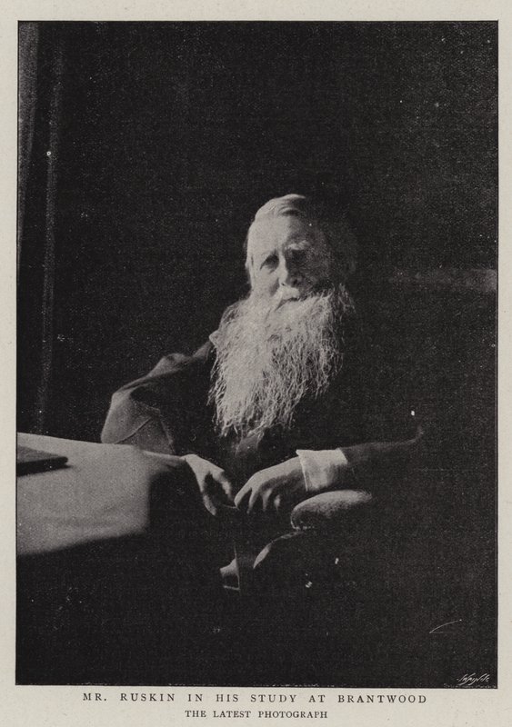Mr Ruskin in his Study at Brantwood by English Photographer