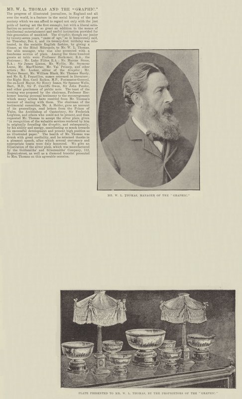 Mr W L Thomas and the Graphic by English Photographer