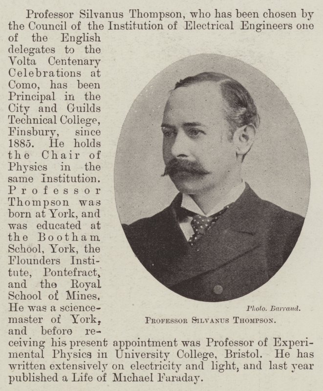 Professor Silvanus Thompson by English Photographer