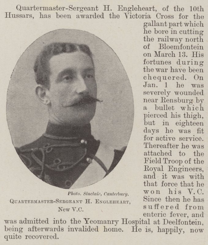 Quartermaster-Sergeant H Engleheart, New VC by English Photographer