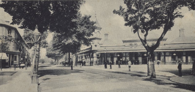 Railway station and Terminus Road in Eastbourne by English Photographer
