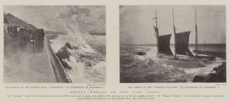 Recent Wrecks on the East Coast by English Photographer