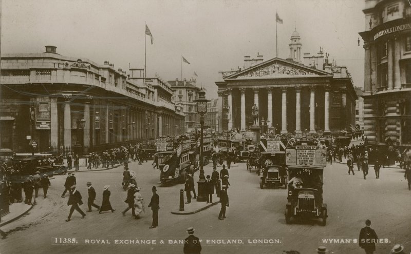 Royal Exchange and Bank of England, London by English Photographer