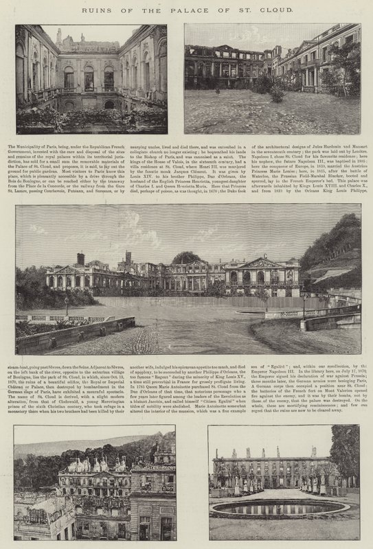 Ruins of the Palace of St Cloud by English Photographer