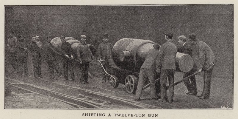 Shifting a Twelve-Ton Gun by English Photographer