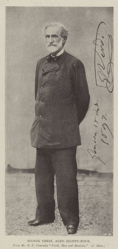 Signor Verdi, Aged Eighty-Four by English Photographer