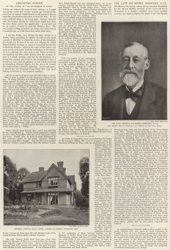 Sir Henry Ponsonby by English Photographer