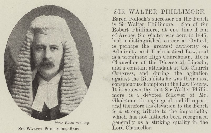 Sir Walter Phillimore, Baronet by English Photographer