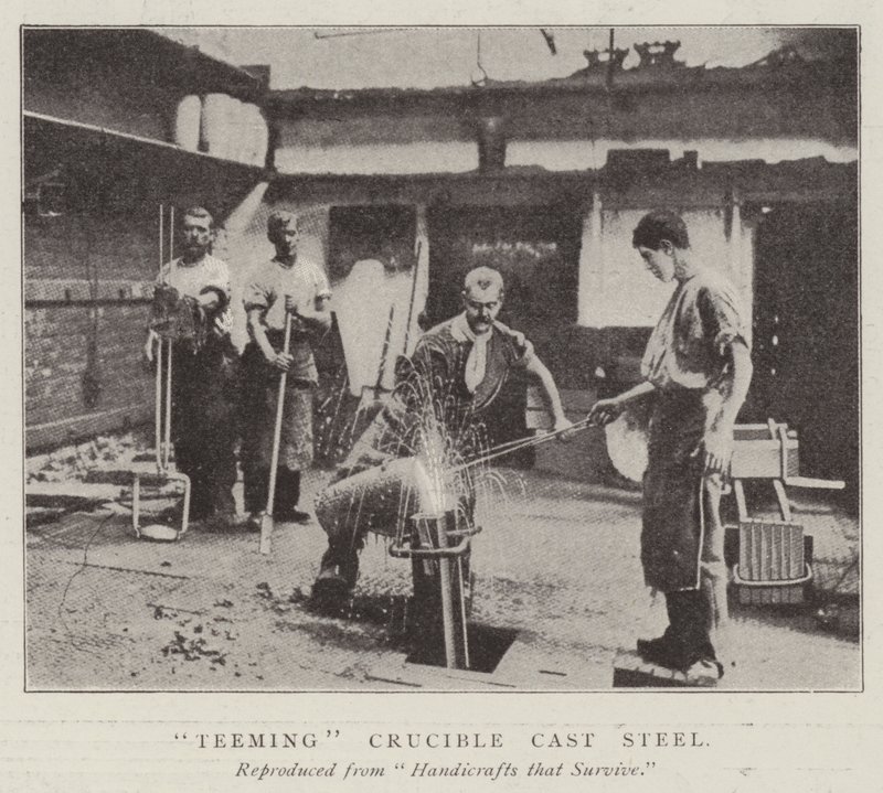 Teeming Crucible Cast Steel by English Photographer