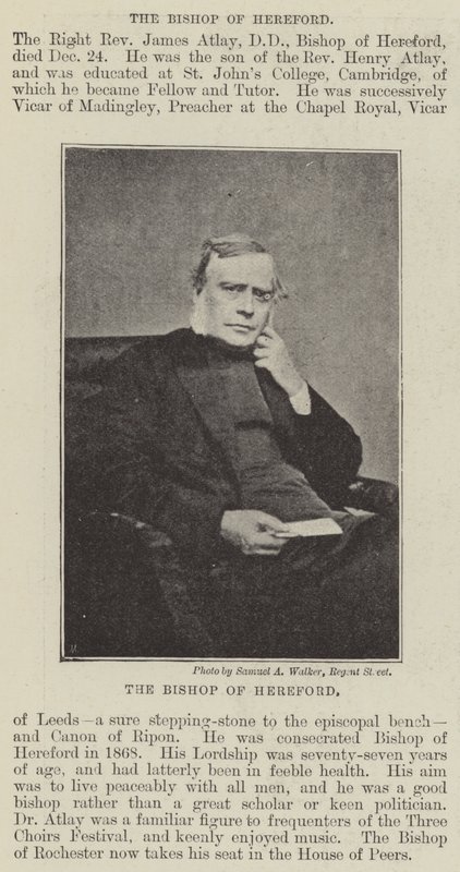 The Bishop of Hereford by English Photographer