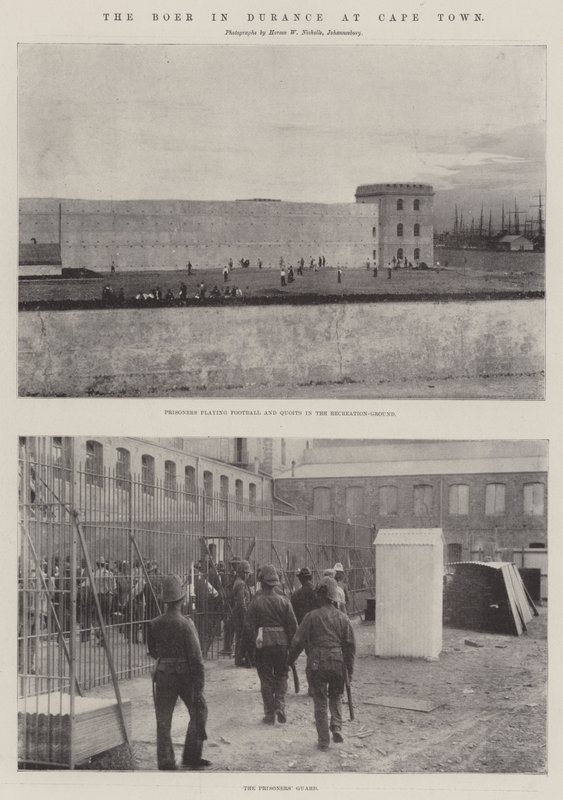 The Boer in Durance at Cape Town by English Photographer
