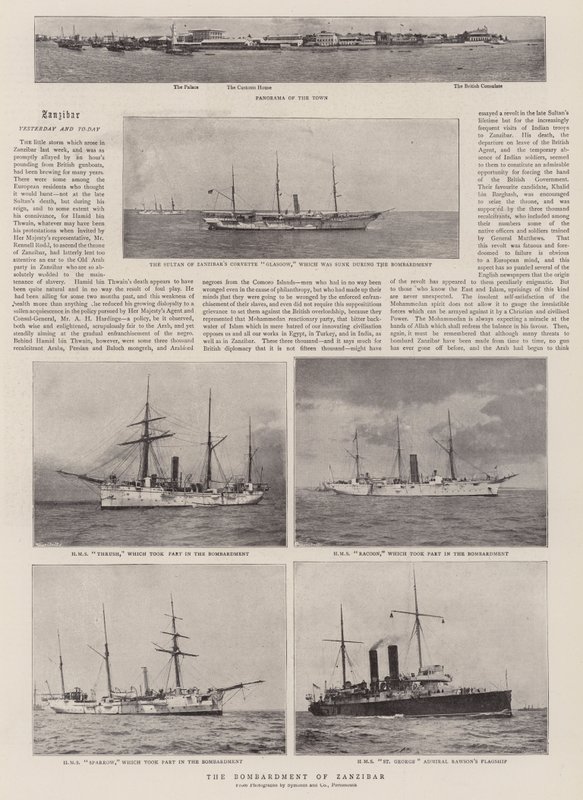 The Bombardment of Zanzibar by English Photographer