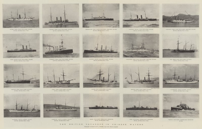 The British Squadron in Chinese Waters by English Photographer