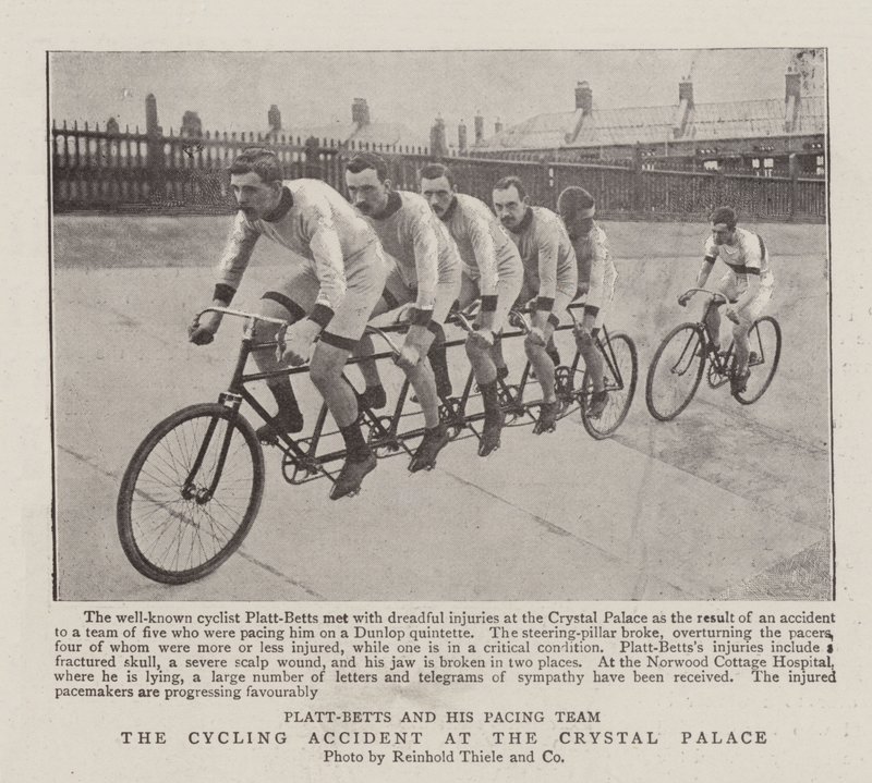The Cycling Accident at the Crystal Palace by English Photographer