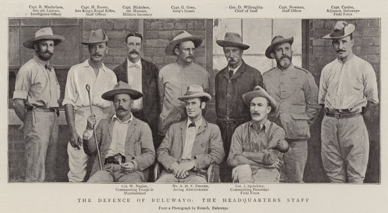 The Defence of Buluwayo, the Headquarters Staff by English Photographer