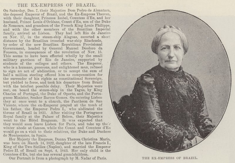 The Ex-Empress of Brazil by English Photographer