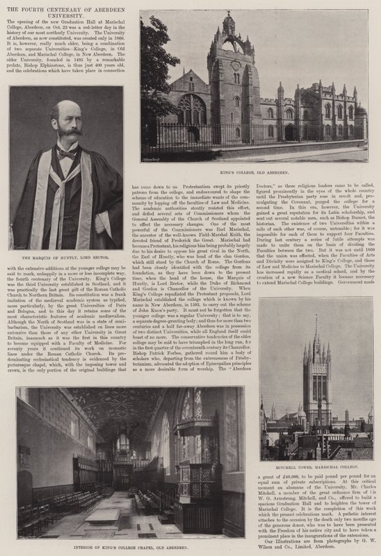The Fourth Centenary of Aberdeen University by English Photographer