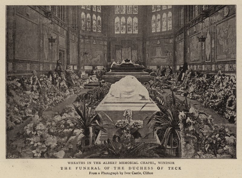 The Funeral of the Duchess of Teck by English Photographer
