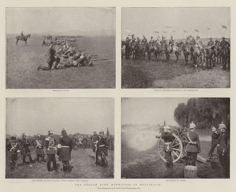 The German Army Manoeuvres in Westphalia by English Photographer