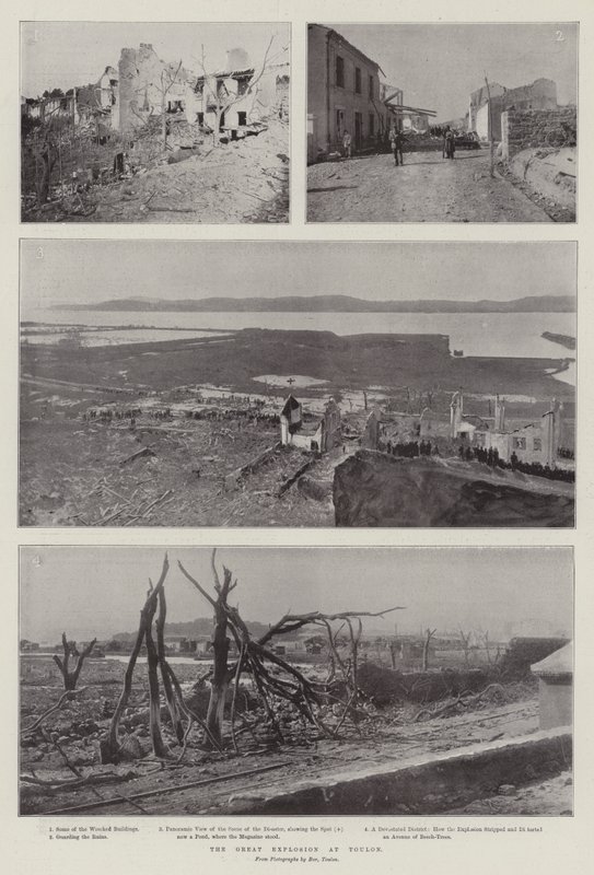 The Great Explosion at Toulon by English Photographer