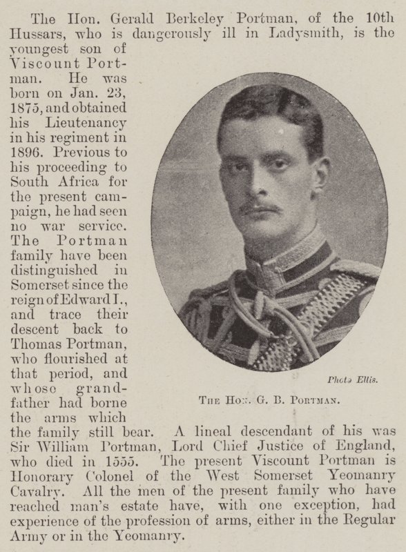 The Honourable G. B. Portman by English Photographer