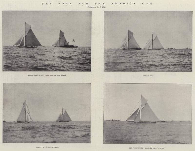 The Race for the America Cup by English Photographer