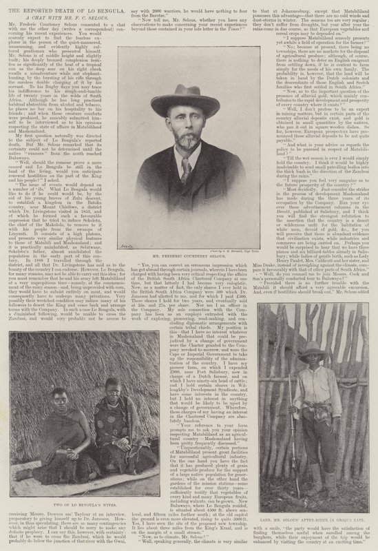 The Reported Death of Lo Bengula by English Photographer