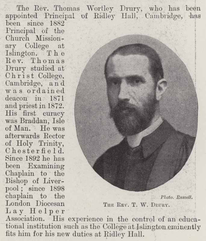 The Reverend T. W. Drury by English Photographer
