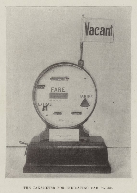 The Taxameter for Indicating Cab Fares by English Photographer