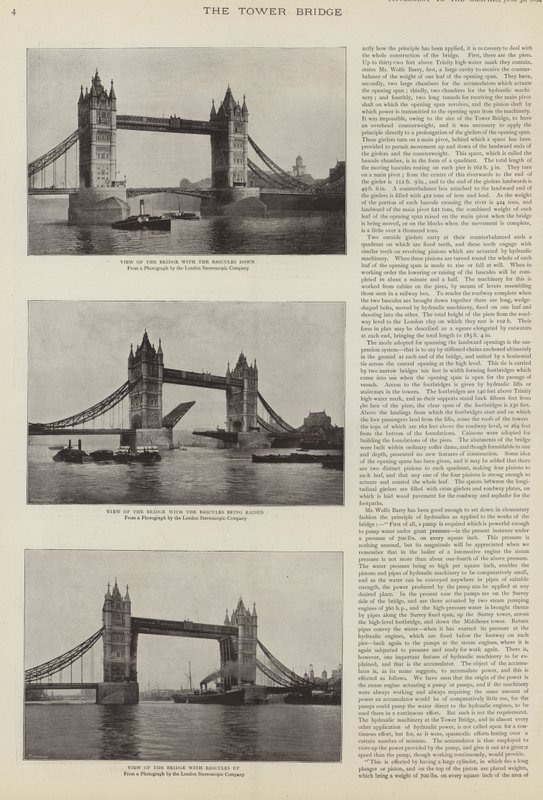 The Construction of Tower Bridge, London by English Photographer